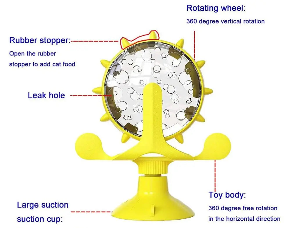 Windmill Puzzle Feeder Toy – For Cats